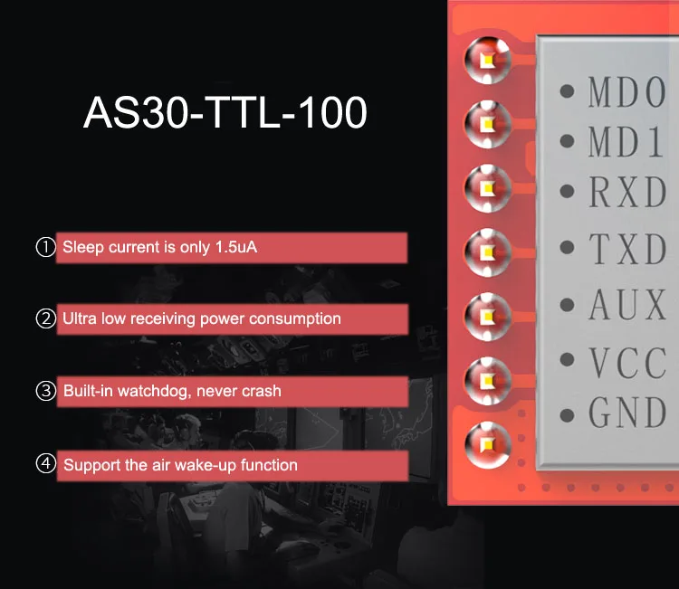 433 mhz si4438 módulos sem fio 2200-meter