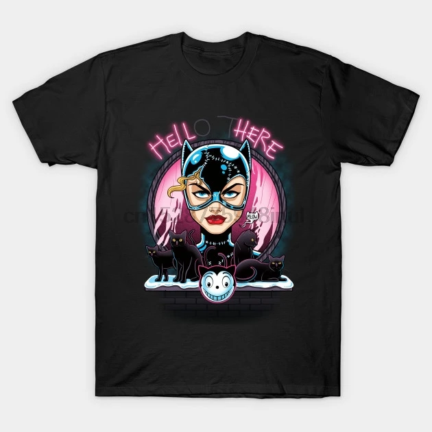 

Men Short sleeve tshirt HELLo tHERE Catwoman T Shirt Women t-shirt