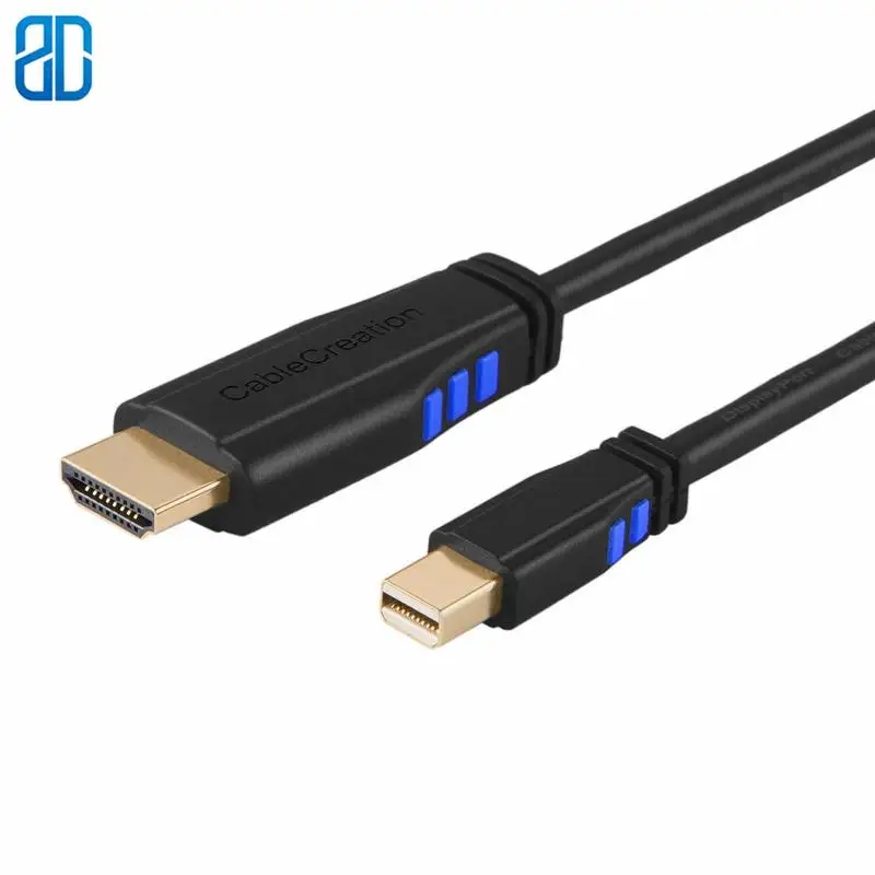 Мини Кабель DP HDMI 3FT 4K mDP (Порт Thunderbolt 2) к AV HDTV адаптеру совместим с MacBook Pro Surface 2/3/6 и т.