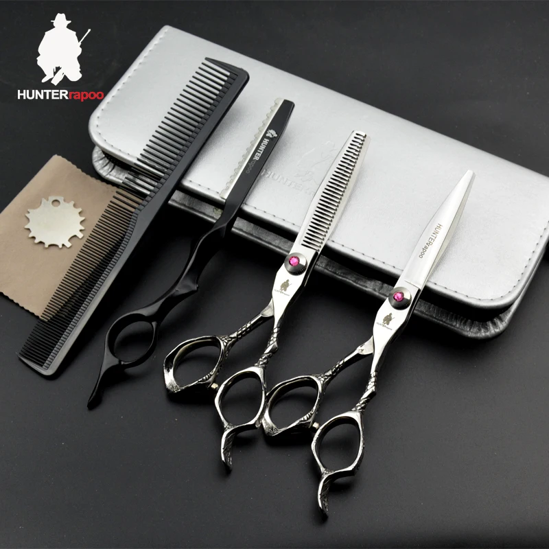 HUNTERrapoo 30% OFF HT9111 ножницы для стрижки волос из нержавеющей стали набор филировочные