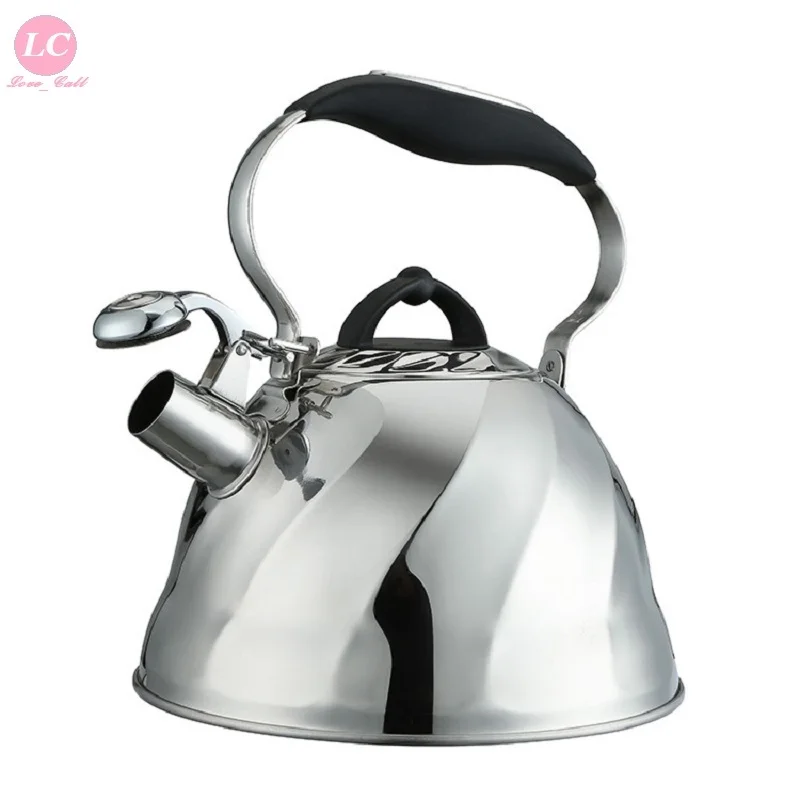 

Stove Kettle 3 Litre Water Kettle Whistling Kettle Pot Silicone Handle Anti-hot Kitchen Cookware