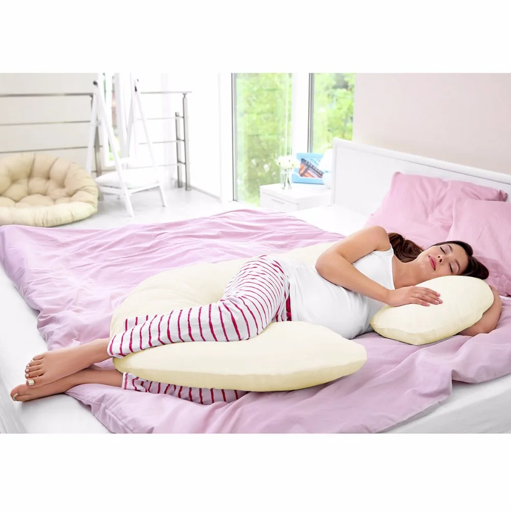 Full Body Pillow U Shaped Pregnancy Pillow for Pregnant Women /& Maternity Brown