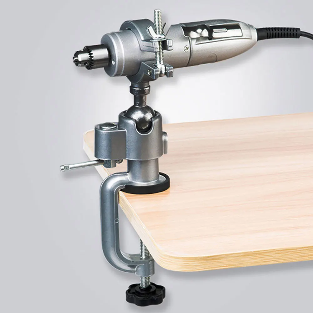 

360 Degree Rotatable 42mm Table Vise Aluminium Alloy Universal Vise Multi-functional Electric Drill Bracket Bench Clamp