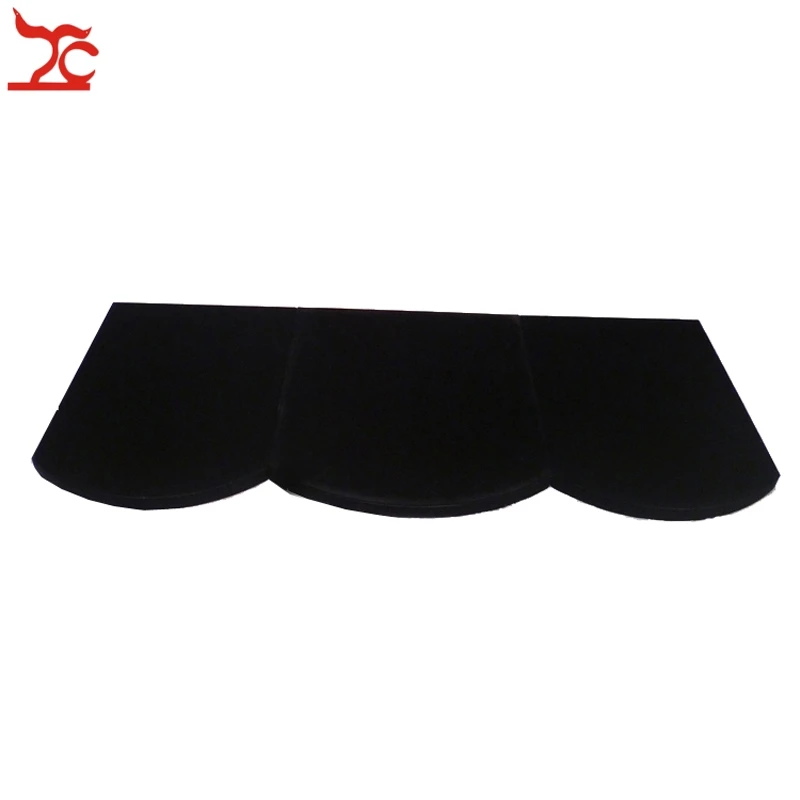 

High Quality Black Velvet Jewelry Display Bottomboard Wooden Counter Floorboard Holder Set Window Showcase Tray