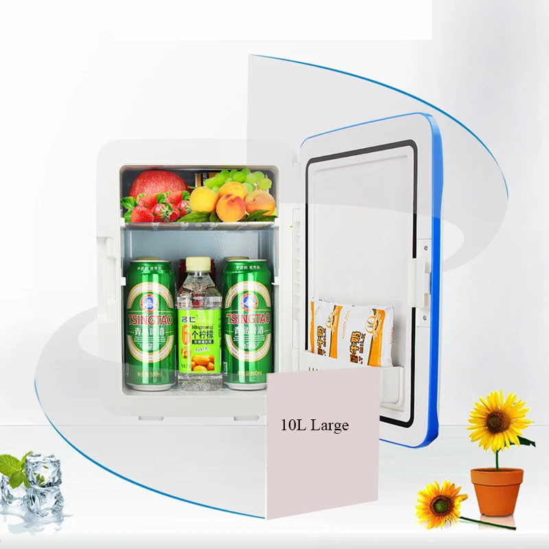 12V 10L Mini Car Fridge Portable Auto&Home Dual Use Travel Refrigerator Cooler Freezer Warmer Cooling Box Accessories