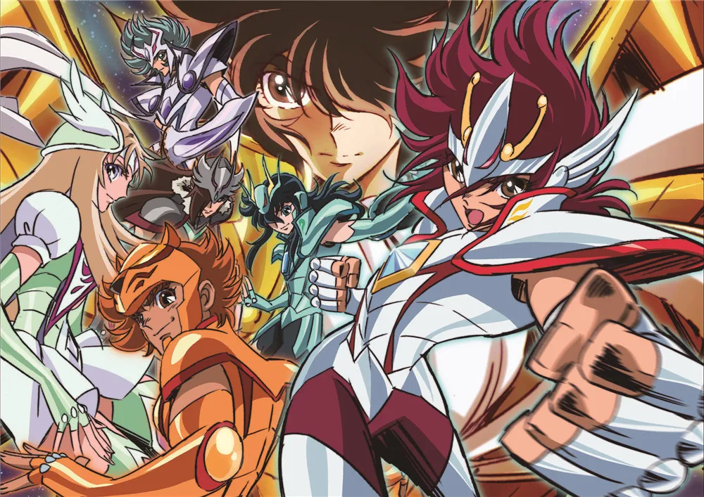 Постеры Saint Seiya с мультяшными рисунками настенные стикеры высокого разрешения
