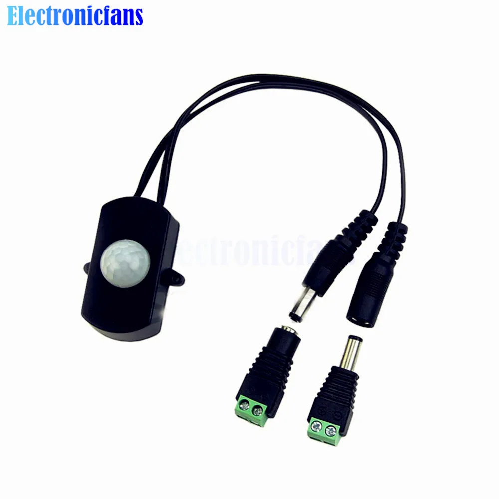 DC 5V 24V 5A PIR Body Infrared Motion Sensor Trigger Switch With Male