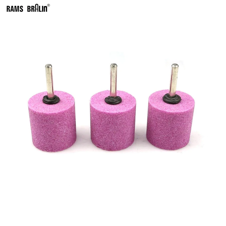 3 pieces 40mm Head Ceramic Stone Abrasive Grinding Mounted Points