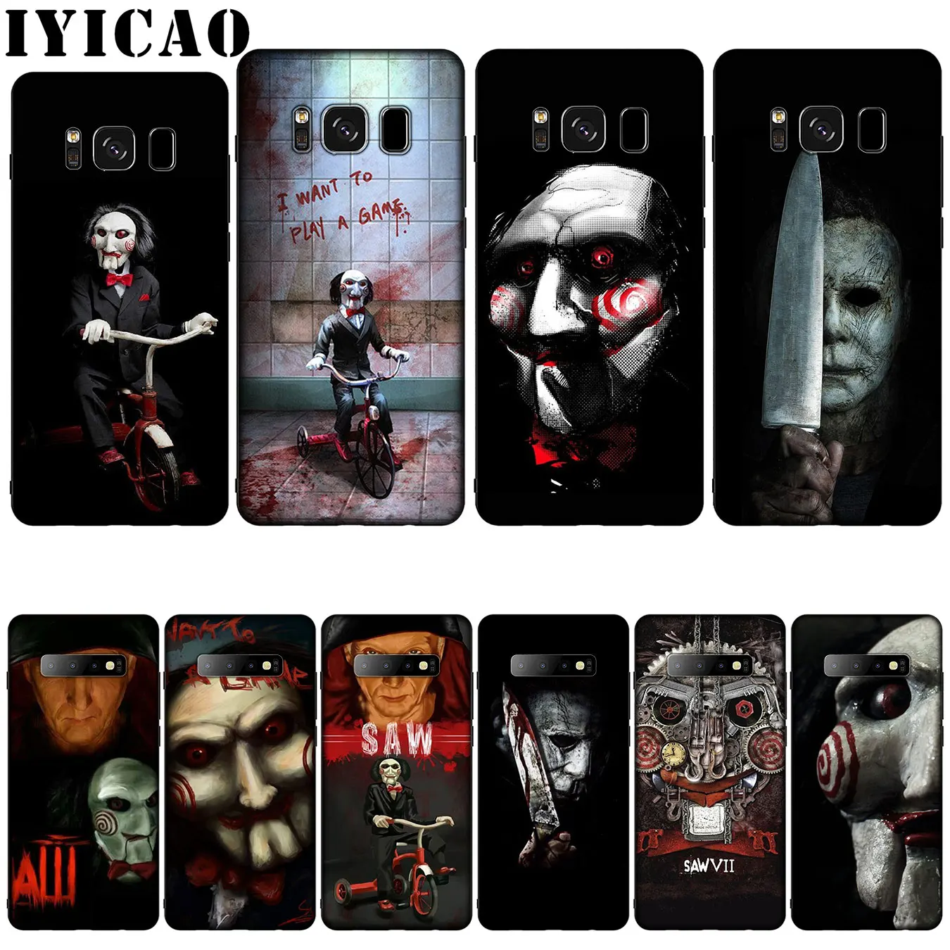 

IYICAO Saw Horror Moive Ghost Remarkable Popular Silicone Soft Case for Samsung Galaxy S10 S9 S8 Plus S6 S7 Edge S10e E Cover
