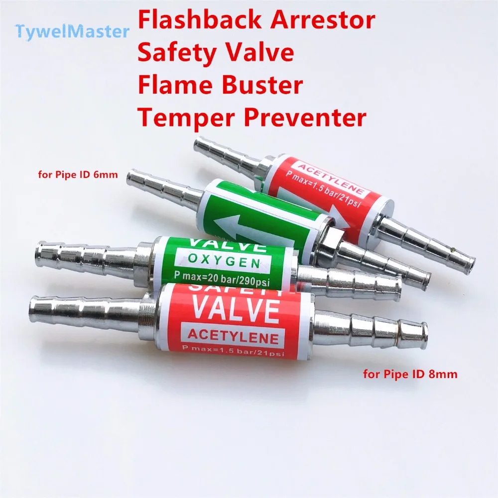 1pair Professional Flashback Arrestor Temper Preventer Flame Buster