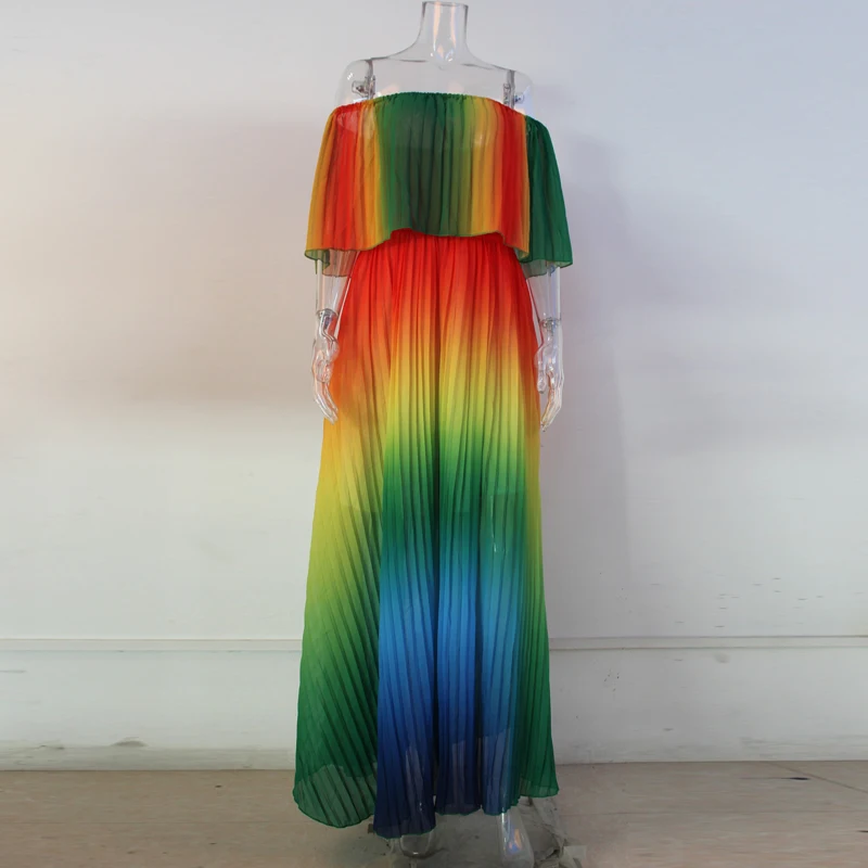 Летнее шифоновое пляжное платье новое богемное сексуальное платье с принтом модное повседневное свободное платье большого размера