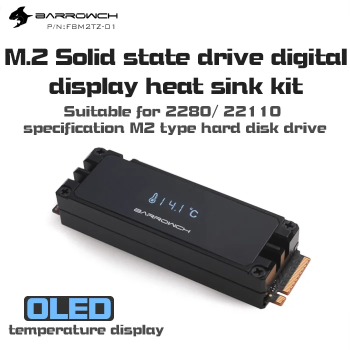 Preise Barrowch FBM2TZ 01, M.2 Solid State Drive Digital Display Kühlung Kit, Für 2280 22110 Spezifikation M2 Typ SSD