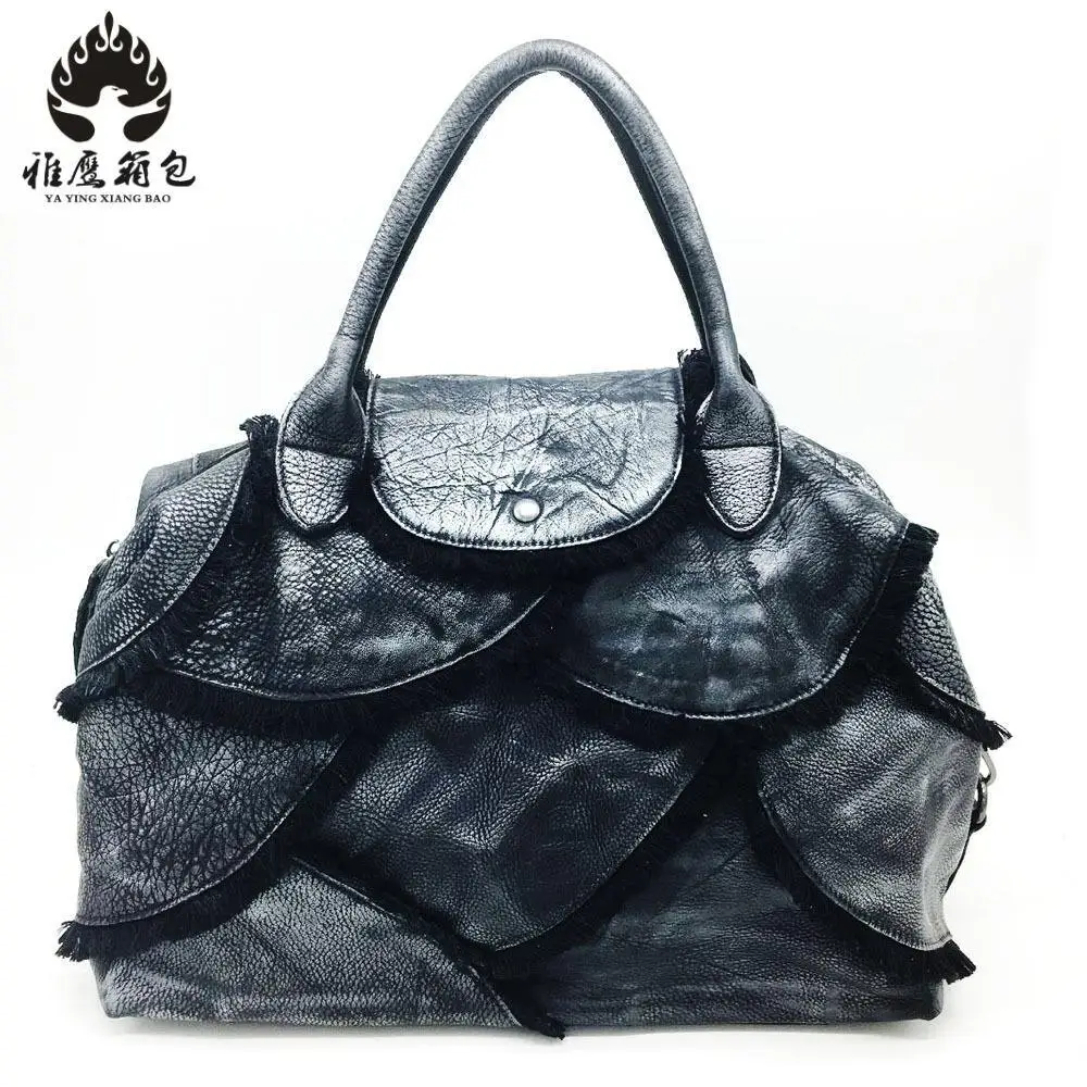 

High Quality Women's Genuine Leather Handbags Patchwork Shoulder Crossbody Bags Fashion Soft Leather Women Bags
