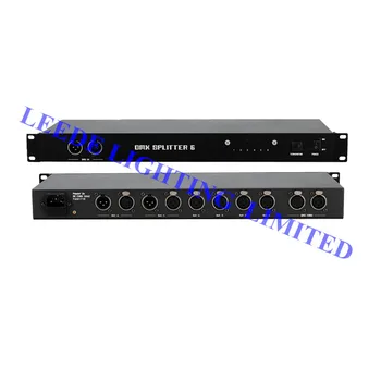 

Free shipping 2pcs/lot 6 way DMX Distributor DMX Splitter 1 inputs to 6 outputs for led city washer light