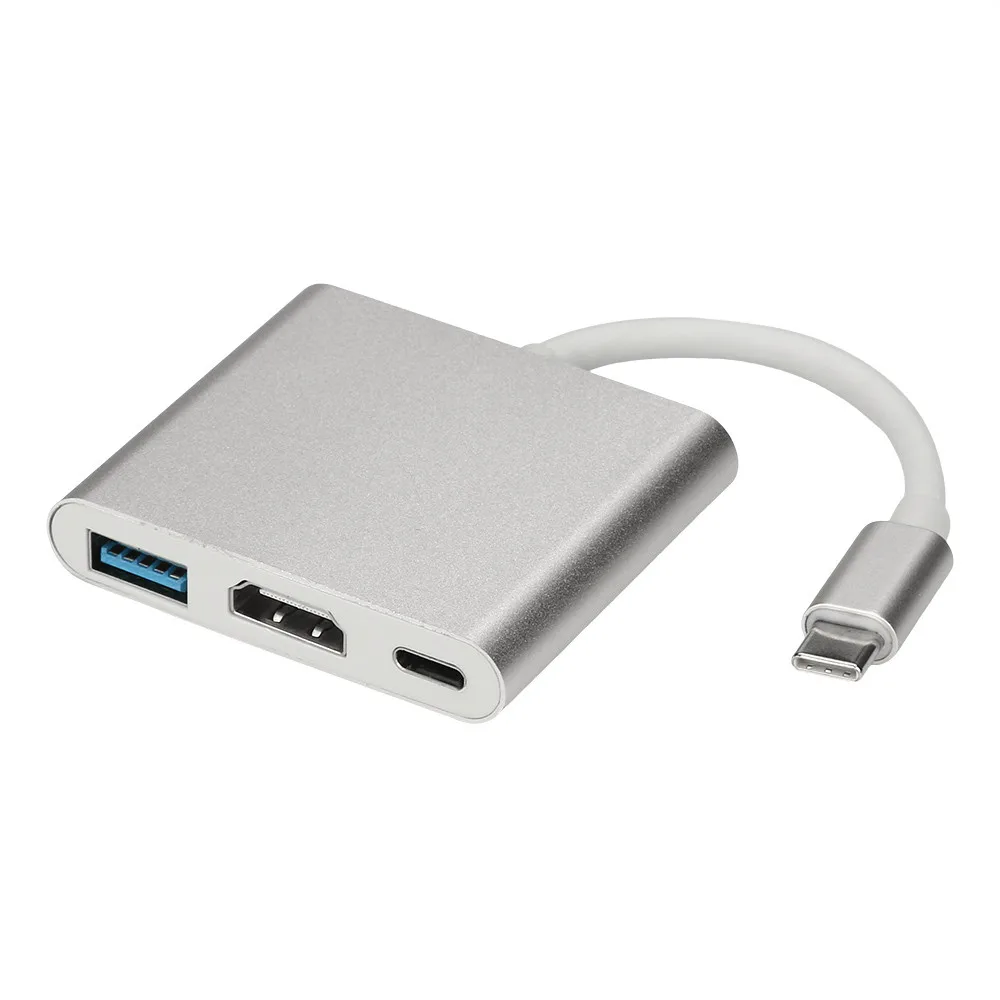 Тип C до 4 K HDMI USB 3,0 зарядный концентратор адаптер USB-C 3,1 конвертер для Macbook смартфон ПК iMac НОУТБУК концентратор адаптер 30