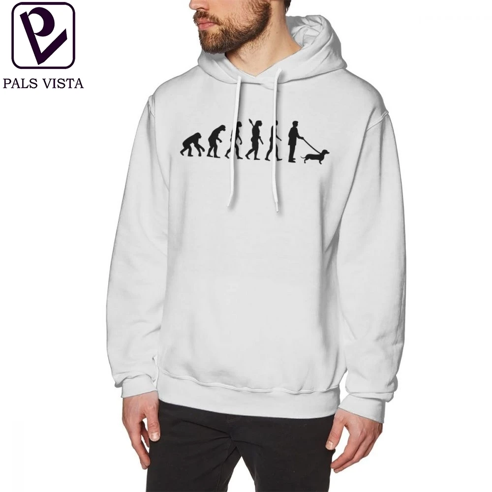 

Teckel Hoodie Evolution Dachshund Hoodies Casual Oversize Pullover Hoodie Long Blue Winter Cotton Outdoor Mens Hoodies