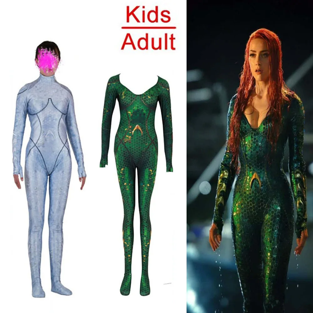 Новые костюмы для косплея из фильма Aquaman Atlanna и Justice League Mera женские вечерние
