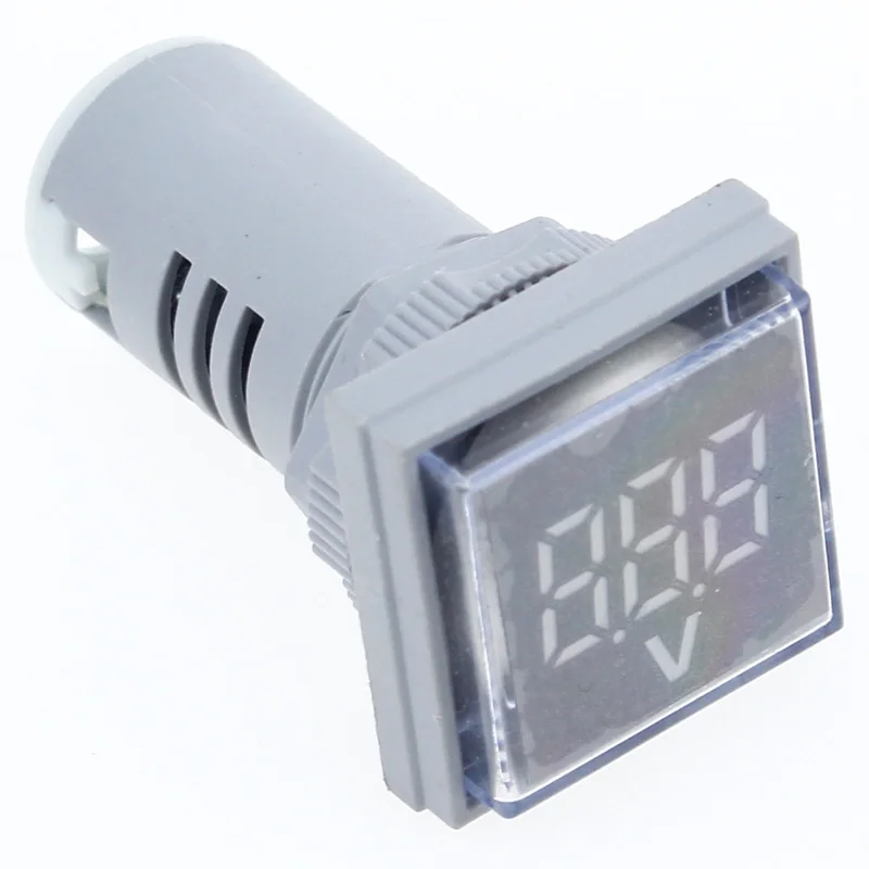 White Voltage Meters Квадратный светодиодный вольтметр и амперметр, измеритель напряжения, измеритель тока, переменный ток 60-500 В 0-100A D18, Прямая поставка - Цвет: White Voltage Meters
