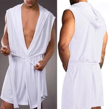 Для Мужчин's Нижнее Бельё для девочек Досуг Lounge Robe капюшоном сексуальная молоко Волокно мягкий платье пижамы Халаты Для мужчин сон гостиная Для мужчин халаты Халат