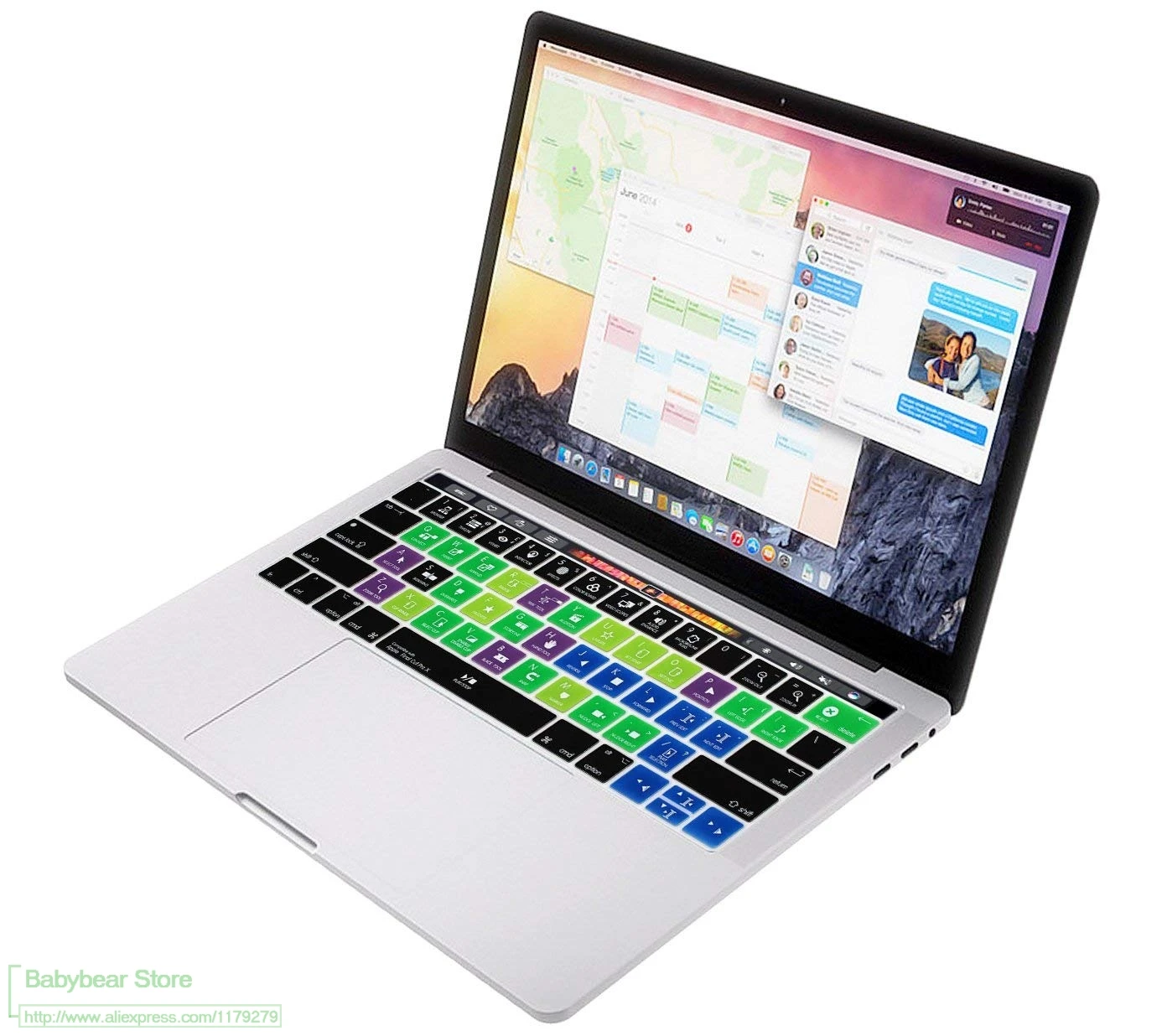 Накладка на клавиатуру Силиконовая накладка для Macbook Pro 13 &quot15&quot новинка 2017/2016 с