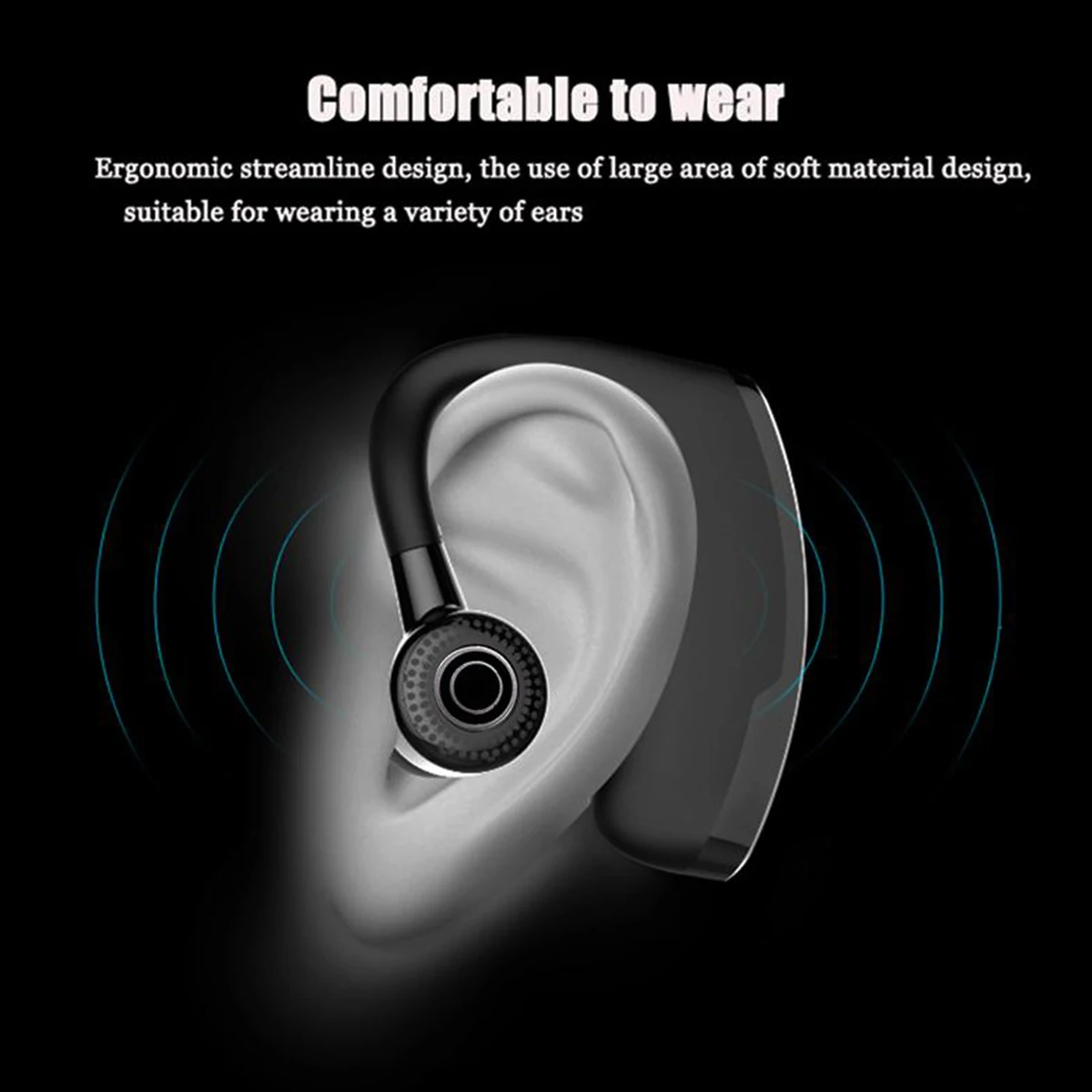 V9 Handsfree Wireless Bluetooth Earphones Noise Control Business Wireless Bluetooth Headset with Mic for Driver Sport