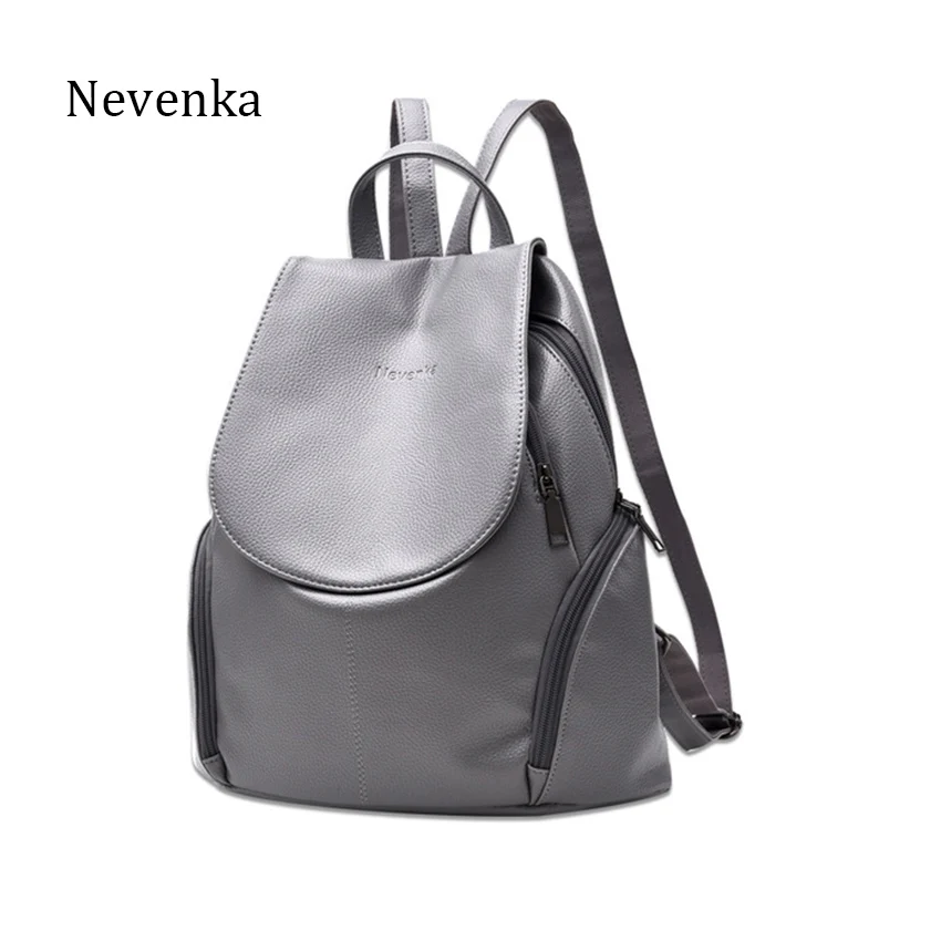 NEVENKA Women Fashion Backpack Female High Quality Zipper Backpacks