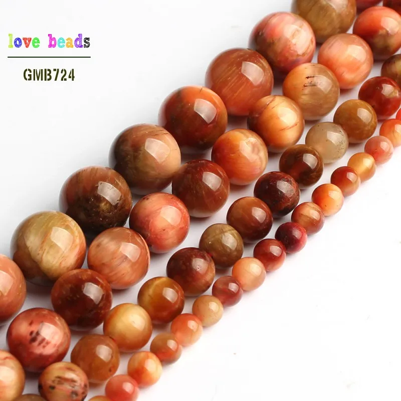 Natural Tiger's Eye Gemstone Round Beads For Jewelry Making 15" 4mm 6mm 8mm 10mm 