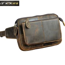 Модная качественная кожаная мужская сумка через плечо, дизайнерская Повседневная сумка для путешествий 8 дюймов, чехол для планшета, сумка для путешествий, сумка на пояс, мужская сумка 2100