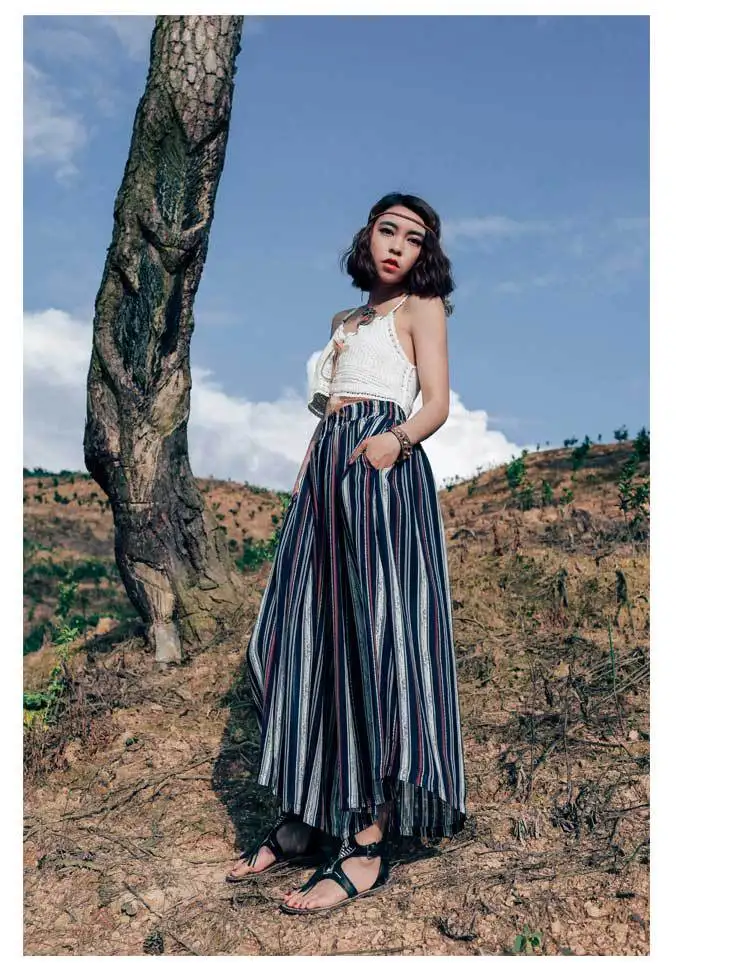 Y002 striped wide leg pants (2)