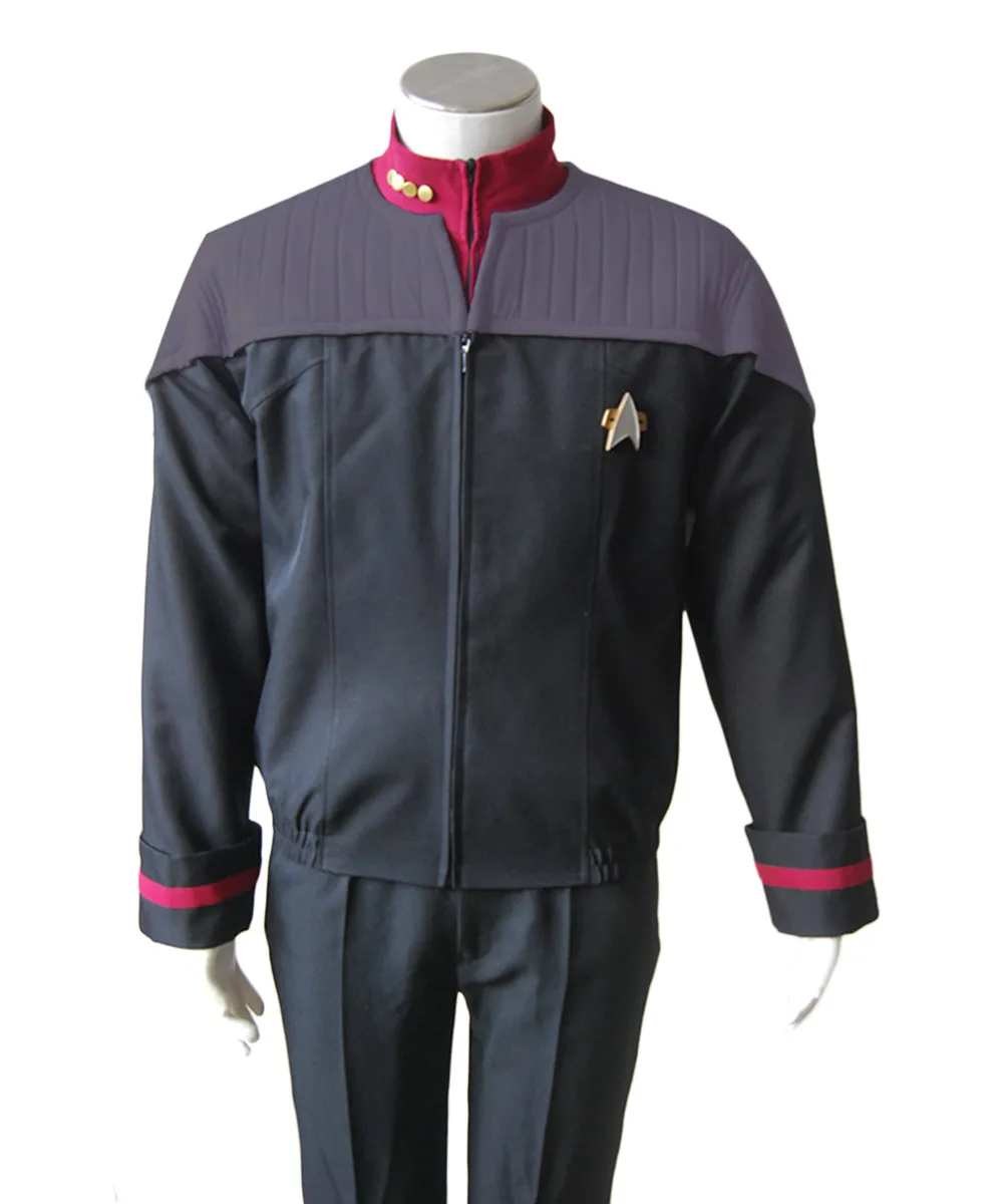 

Star Cosplay Costume Trek NEM Uniform Red Jacket Suit Adult Halloween Carnival Costume Men Women Outfit Custom