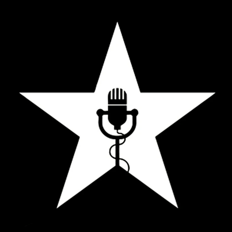 13.5CM * 12.9CM Interesting Microphone Music Stars Symbol Car Sticker Vinyl