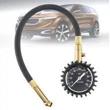 100PSI ABS+ металлический указатель точности в стиле автомобильных шин манометр с удлиняющим шлангом и коротким измерительным клапаном давления