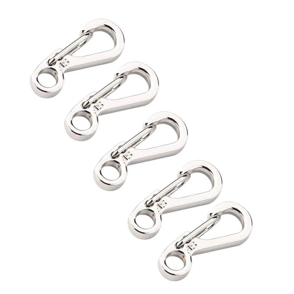 2019 Hot 5 PCS Spring Buckle Snap Alloy Nickel-free Plating Key Ring Carabiner Bottle Hook Camping Kits Climbing Accessories | Спорт и