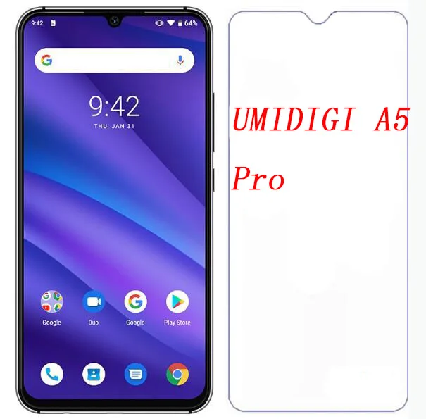 2-1 шт Термостойкое стекло для UMIDIGI A5 Pro Защитная крышка для экрана взрывозащищенный Чехол для мобильного телефона A5 пленка для UMIDIGI A5 Pro 6,3"