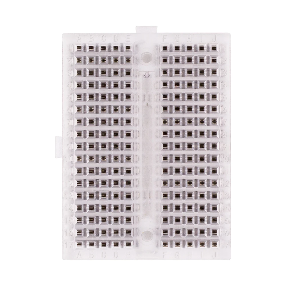 SYB-170 Mini Solderless Prototype Experiment Test Breadboard 170 Tie-points 35*47*8.5mm for arduino diy kit - Цвет: Transparent