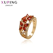 11.11 Xuping Fashion Ring Hot Sale Luxury Famous Brand Rings Gold Color Plated Synthetic CZ Christmas Jewelry Promotion 11206