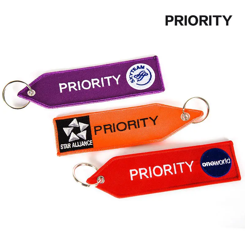 Purple Luggage Tag Bag Tag Priority Orange Keychain Luggage Bag Tag Aviation Tag Bag