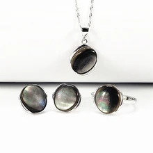 925 пробы, серебро, натуральный драгоценный камень, винтажный Женский комплект ювелирных изделий, черная раковина, красный агат, оникс, подвеска, ожерелье, серьги, кольцо, набор