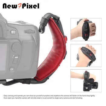 

Camera Hand Wrist Strap Belt with Metal Quick Release Plate for Canon Nikon Pentax SLR DSLR Cameras Black & Brown Wrist band