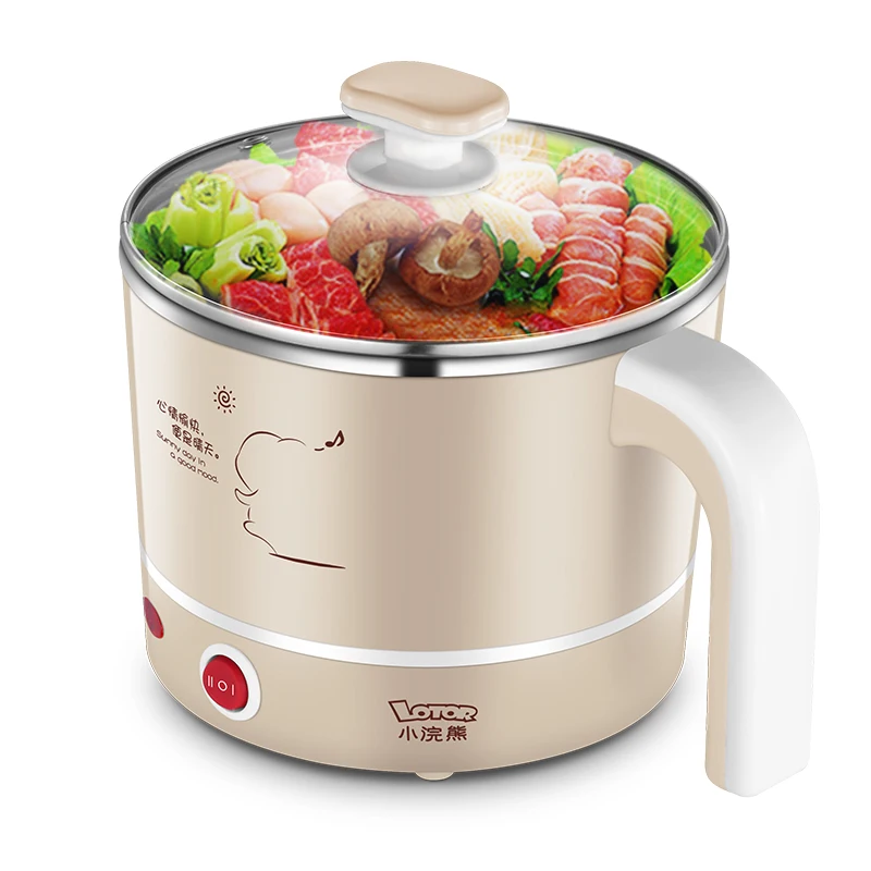 

Mini Multi Functional Electric Skillet Dormitory Home Electric Kettle Heating Cup Portable 600W Low Power Electric Cooking Pot