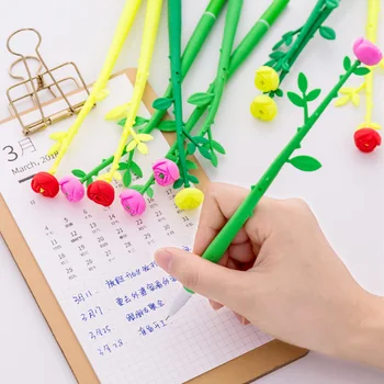 

3pcs/lot Cartoon Simulation flower neutral pen School Office Supplies Children Gift Reward gel pen stationery escolar papelaria