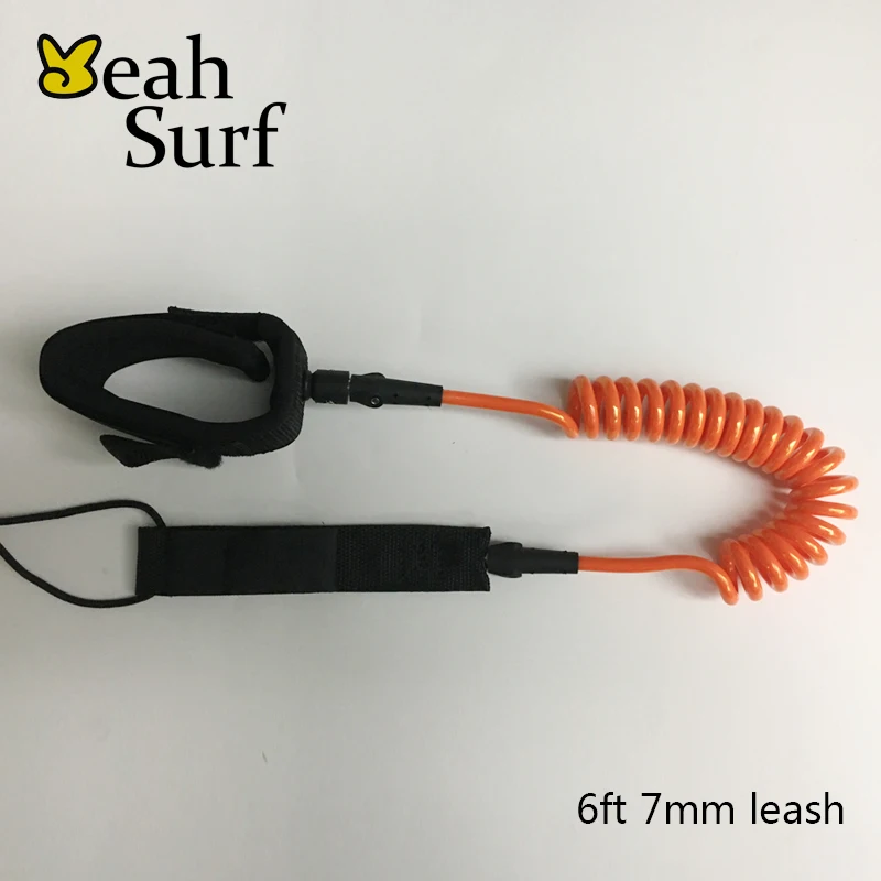 Buy SUP Board Surfboard Leash 6ft 7mm Surf Coil Leash from Reliable coiled
