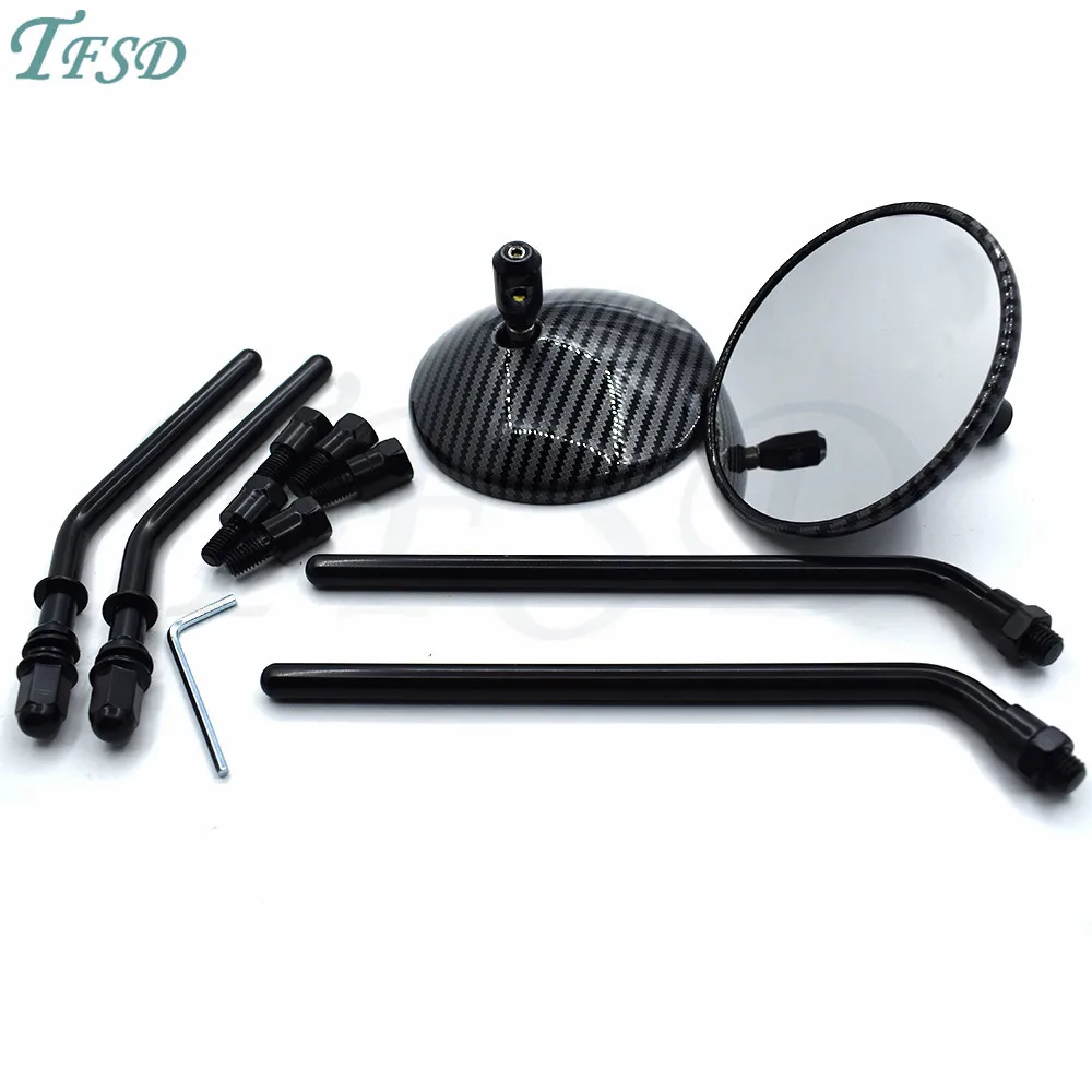 

Motorcycle fashion Round Mirrors motorcbike Rearview Mirrors Racing Sport Bike Rear View Mirror For Halley Yamaha Suzuki Aprilia