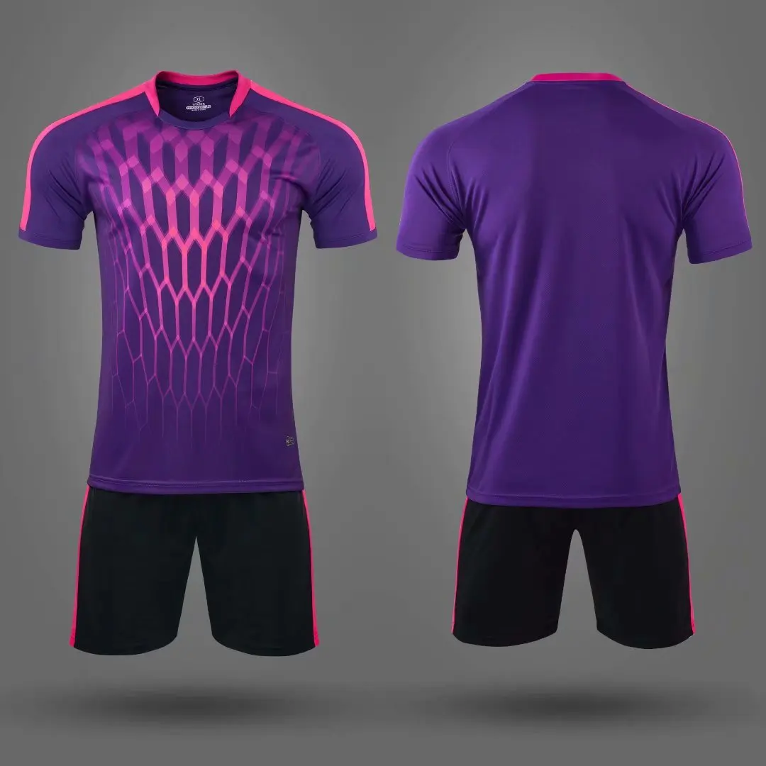 Детские спортивные костюмы для футбола, чёрный футбольный форменная одежда для мальчиков, дышащие спортивные костюмы для детей, тренировочный костюм - Цвет: 8612 purple