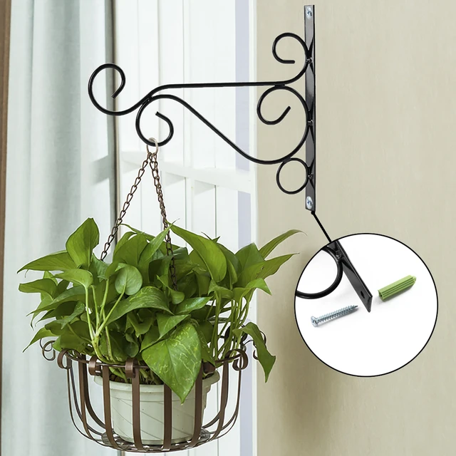 Metal Iron Wall Brackets Garden Hanging Plant Hooks Hangers Lantern Metal Iron Wall Brackets Garden Hanging Plant Hooks Hangers Lantern Basket Pot Hook