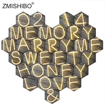 

ZMISHIBO 26 Letters LED Night Lights Warm White Wall Hanging Neon Light Festival Party Wedding Atmosphere Decoration Desk Lamp