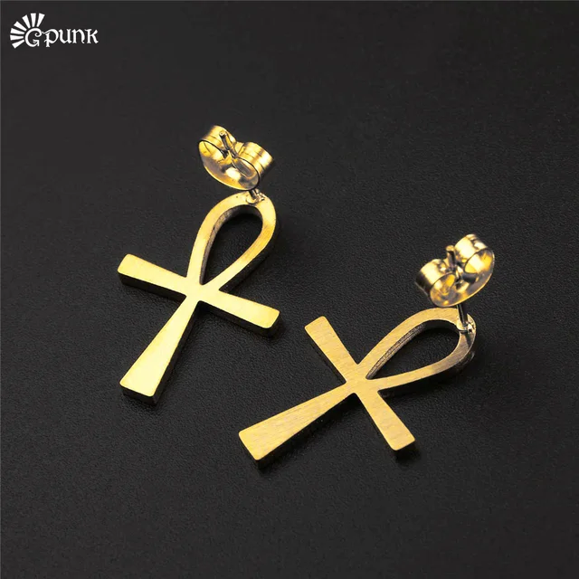 Ankh Earrings For Women Jewelry Gold Color Earring S Party Ankh Earrings For Women Jewelry Gold Color Earring S Party Accessories Key Of The Nile Jewellery