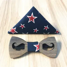 Стиль Усы Геометрия деревянная бабочка малыш классический ПЭТ бамбуковое дерево бабочка галстук-бабочка ручной сшитый не клей