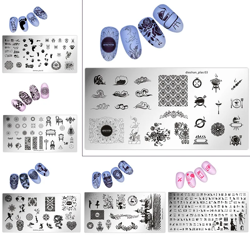 

Animal/Sexy Lips/Household 1pc Nail Stamping Plates #Dieshan Plas Nail Art Template Printing Tool Stamp Image Transfer Manicure