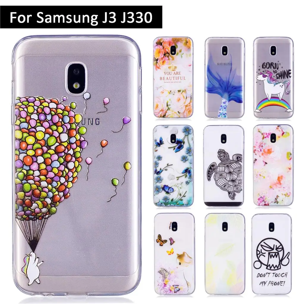 Роскошный ТПУ чехол для Samsung Galaxy J3 2017 J330 J330F чехлы телефонов мягкий силиконовый J 3